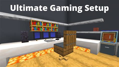 Minecraft How To Build The Ultimate Gaming Setup Youtube