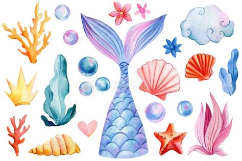 Embellishments Glitter Mermaid Clipart 6 Sparkle Rainbow Pastel Mermaid