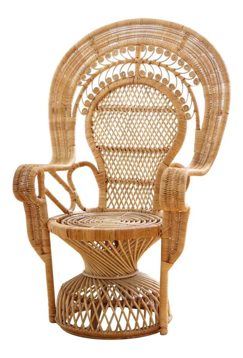 Vintage Rattan And Wicker Peacock Chair On Wicker Rattan Chair Wicker Peacock