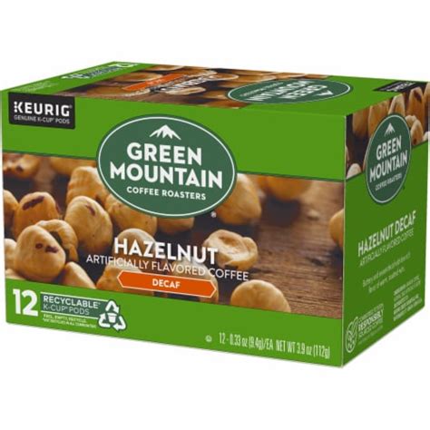 Green Mountain Coffee Roasters Decaf Hazelnut K Cup Pods Ct King