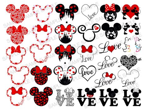Mickey Mouse Valentines Day Svg Mickey Mouse Svg Valentines Etsy