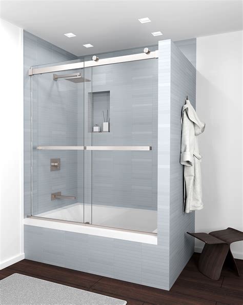 Chrome frameless sliding shower door at walmart and save. New Product: Equalis Series™ Frameless Sliding Bypass ...