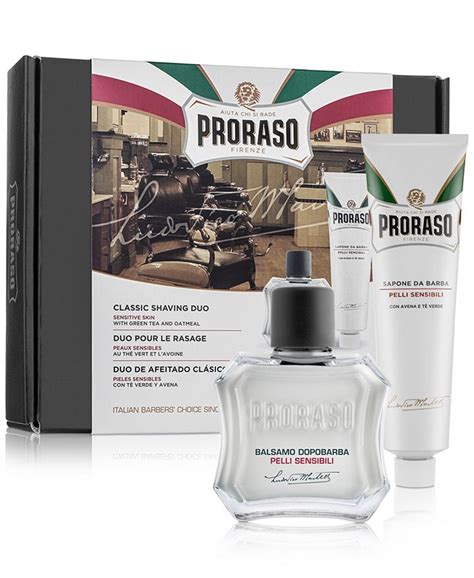 Proraso 2 Pc Classic Shaving Cream And After Shave Balm Set Sensitive
