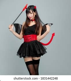 Sexy Halloween Woman Devil Asian Girl Stock Photo Shutterstock