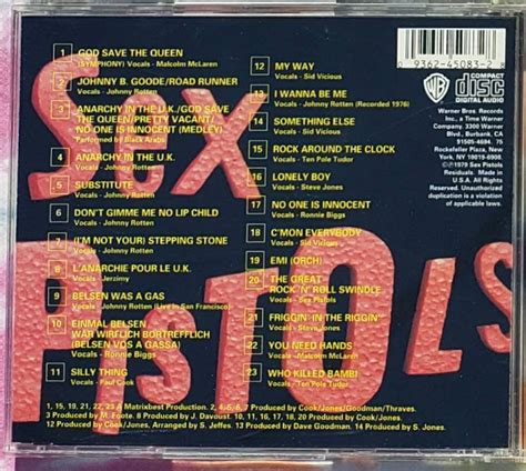 Sex Pistols 2 Cd Set The Great Rock N Roll Swindle Early Etsy