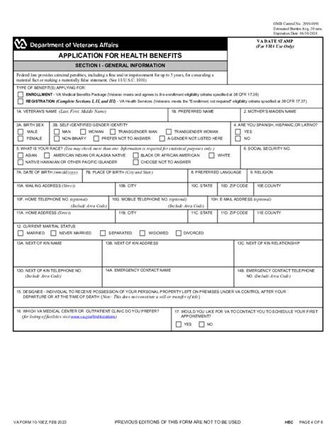 Va Form 10 10ez Fill Out And Sign Online Dochub