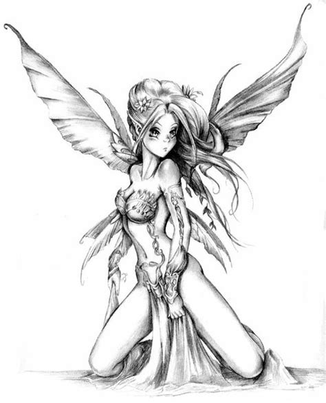 Pencil Drawings Of Fairies 03 Fairy Drawing Jerry K Flickr