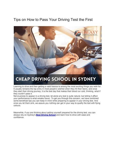 Tips On How To Pass Your Driving Test The First Time By Doyleplumbinggroup Issuu