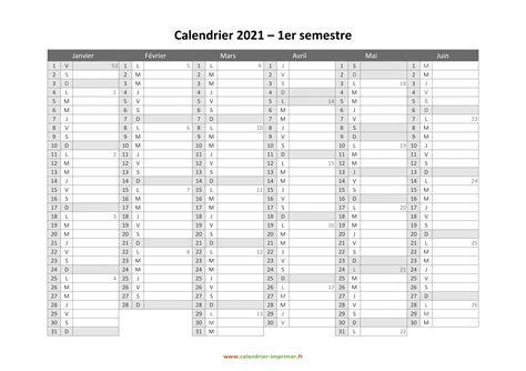 Calendrier Annuel 2021 A Imprimer Avec Numero Semaine