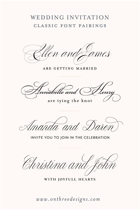 Best Fonts For Wedding Invitations Pinmomstuff