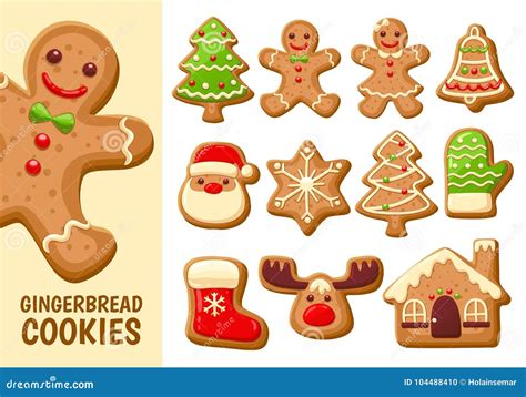 Gingerbread Man Cookie Borders Royalty Free Illustration