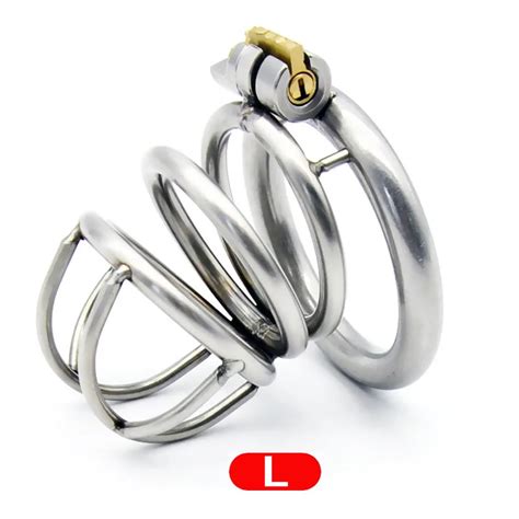 Stainless Steel Cock Ring Penis Cage Male Chastity Device Cbt Sex Toys