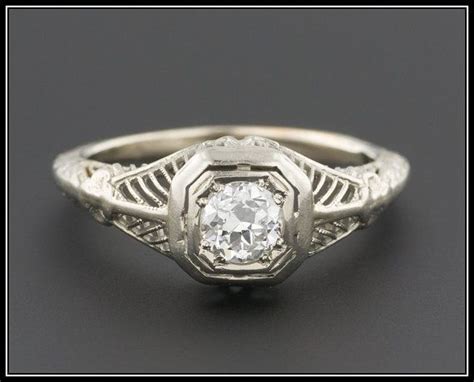 Art Deco Engagement Ring Vintage Engagement Ring Vintage Diamond
