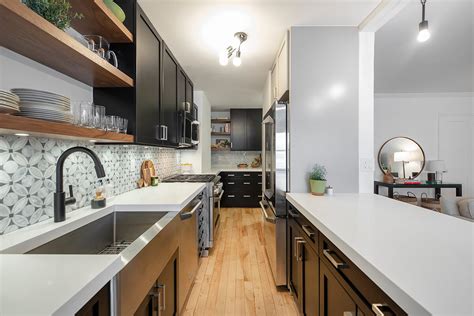 Gotten from the kitchens of ships and planes, the setup, also called the corridor kitchen, is comprised of a single narrow passageway with cabinets and countertops on either side. Galley Kitchens Design Ideas