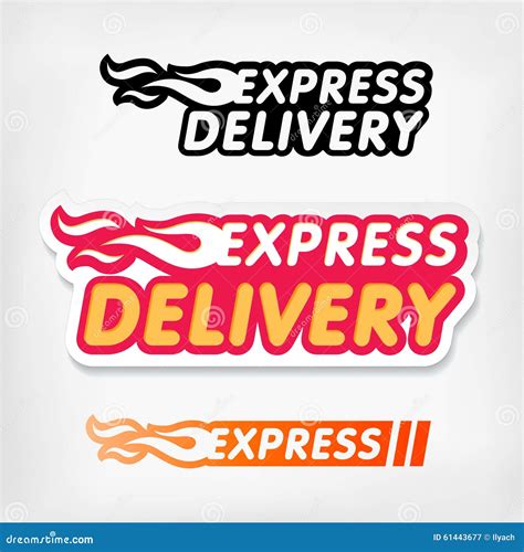 Express Delivery Symbols Vector Stock Illustration Illustration Of