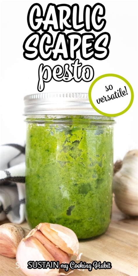 Easy Garlic Scape Pesto Recipe 3 Ingredients Sustain My Cooking Habit