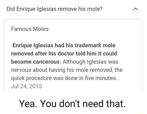 Did Enrique Iglesias Remove His Mole Famous Moles Enrique Iglesias Had
