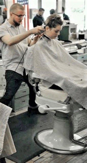 pin by rick locks on barber shop girls barbershop shaved head women forced haircut