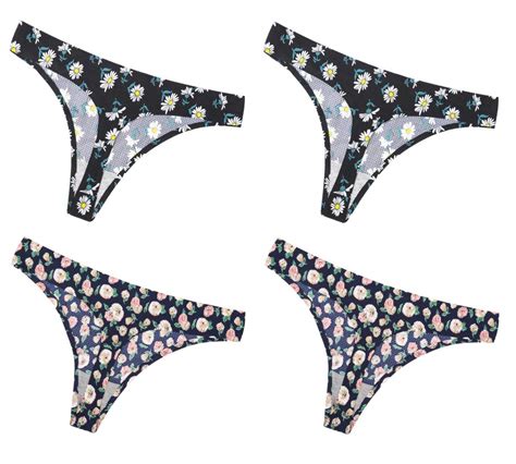 Buy 4 Colors Set Set Of Women Thongs String G String Bikini Mid Rise Panties Sexy Hot