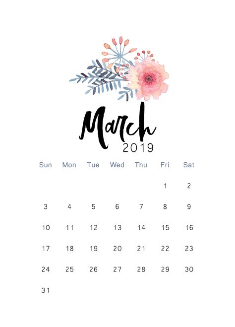 Free 2019 Printable Calendar Calendar Wallpaper Print Calendar