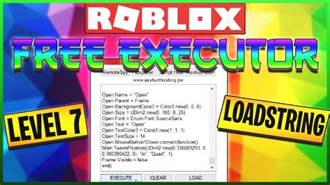 Insane Roblox Free Executor Level Loadstring Full Lua Execute