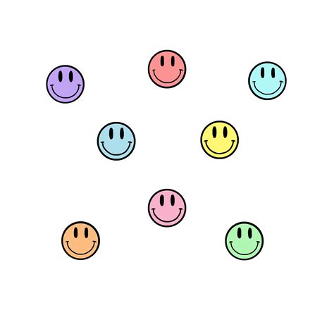 Pastel Smiley Face Sticker Pack Sticker For Sale By Sofi Vallejos
