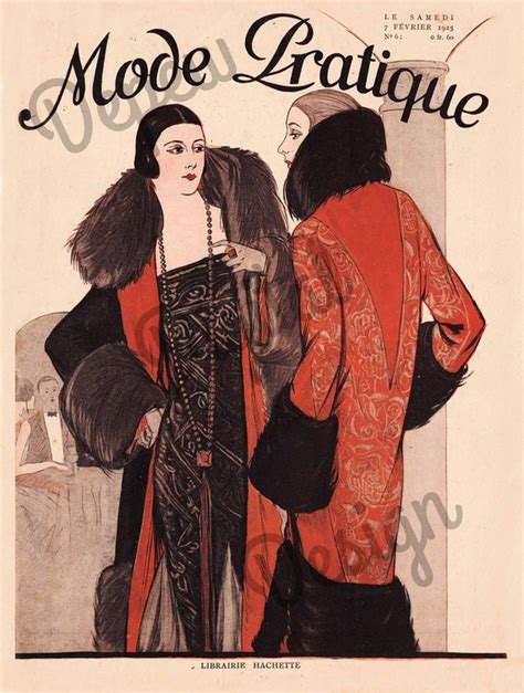 Vintage French Fashion Magazine Covers Digital Collage Sheet 1930s C