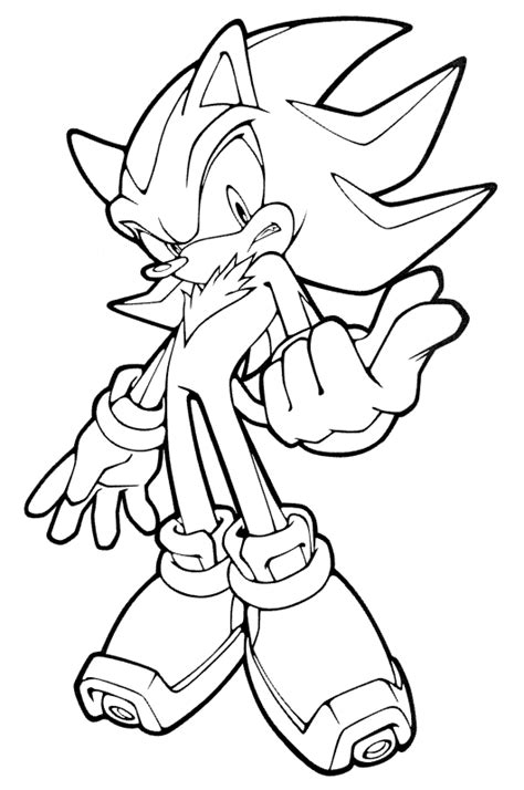 Shadow Sonic The Hedgehog Coloring Pages
