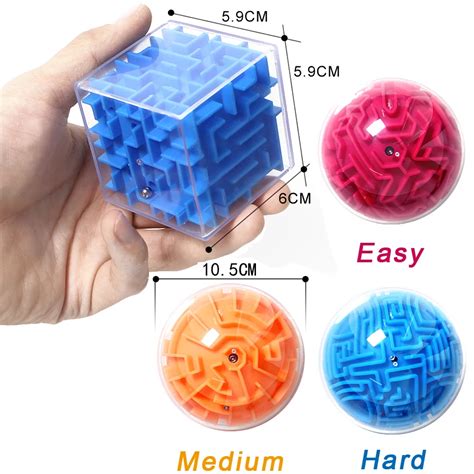 Cubo Mágico 3d Laberinto Inteligencia Rompecabezas Bola Velocidad