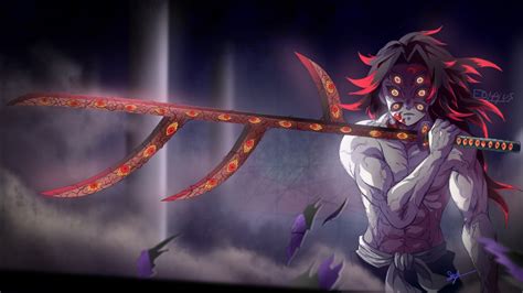 Demon Slayer Kokushibou With Six Eyes Having Weapon Full Of Eyes Hd