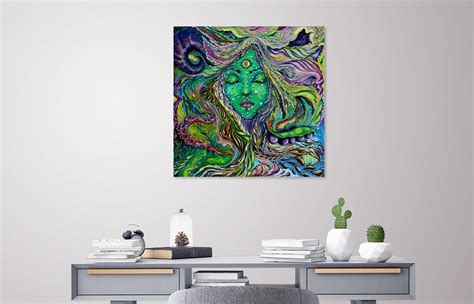 Witchy Decor Trippy Art Wall Art Visionary Art By Domè Etsy