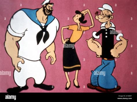 Bluto Olive Oyl And Popeye Stock Photo Alamy