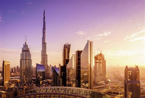 Dubai Downtown Skyline At Sunset Photograph By Alexey Stiop