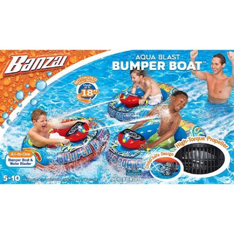 Banzai Aqua Blast Motorized Bumper Boat Frugal Buzz