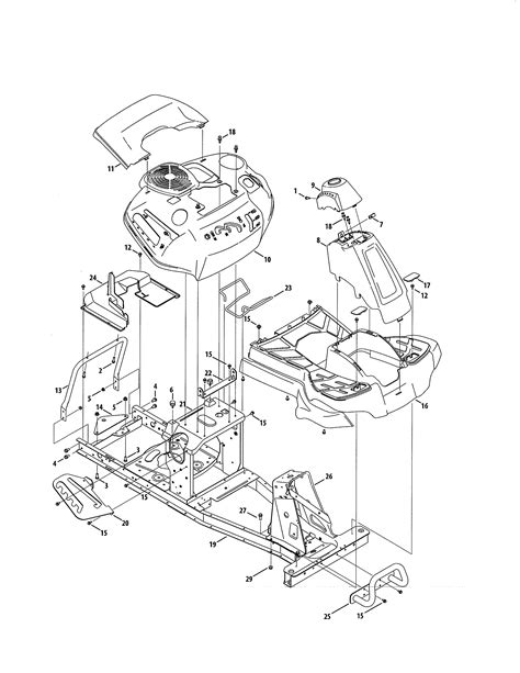 Craftsman Riding Lawn Mower Engine Parts Diagram Craftsman 247288843