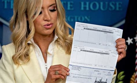 Kayleigh Mcenany Displays One Of Trumps Checks In A Little Too Much