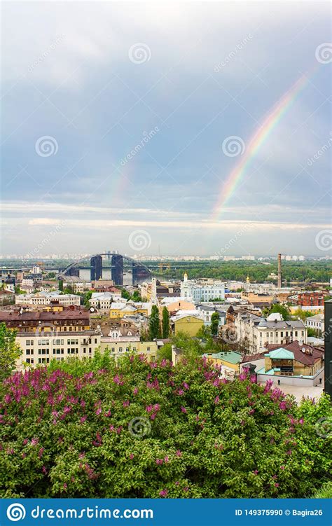 Rainbow Over The City Stock Photo Image Of Coast Capital