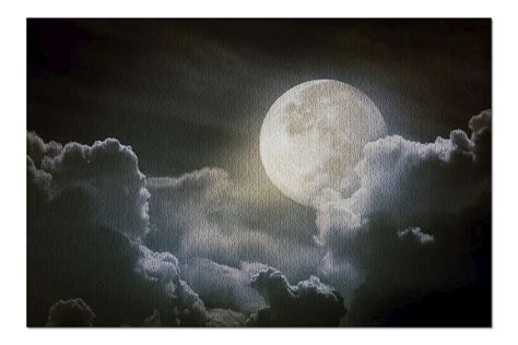 Bright Full Moon In Cloudy Night Sky 9014366 20x30 Premium 1000 Piece