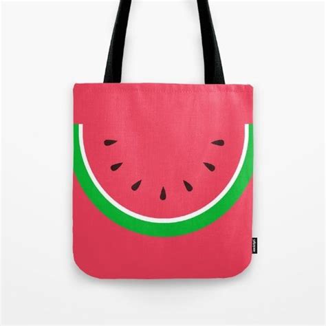 Red Watermelon Summer Time Tote Bag By Efratul Society6 Craft