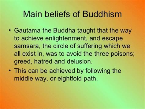 Basic Beliefs Of Buddhism
