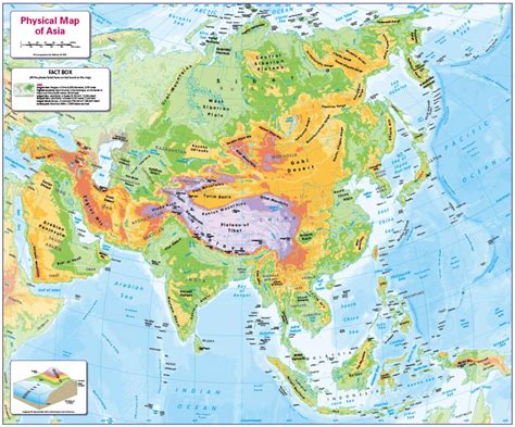 Physical Map Of Asia Labeled