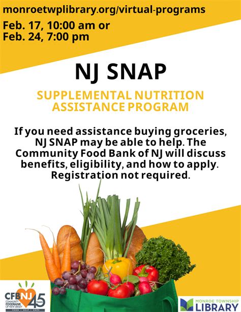 Nj Snap Supplemental Nutrition Assistance Program Information Session