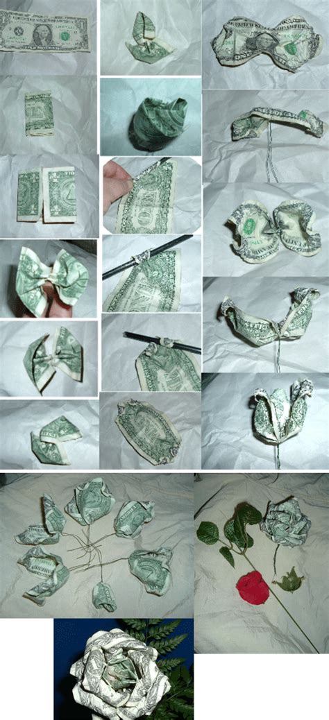 How To Fold Money Into A Rose Origami