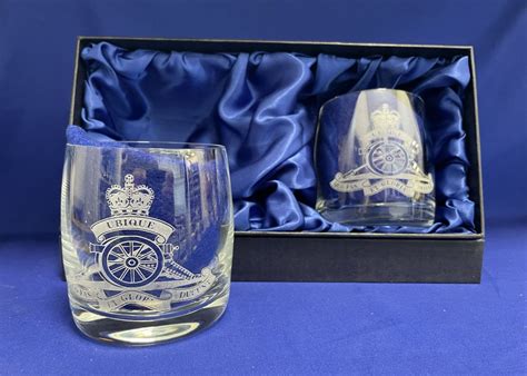 Uk Military Armed Forces Veterans Ts Engraved Whisky Glasses With Famous British Army Cap