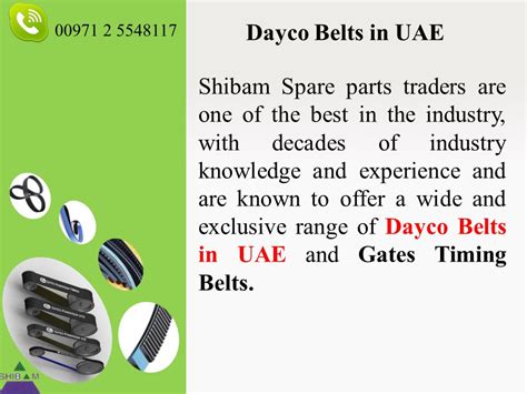 Highly Efficient Automotive Timing Belts By Shibam Spare Parts Traders