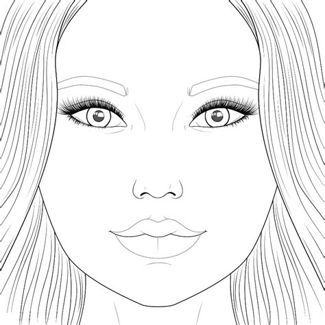 Face Outline Outline Art Outline Drawings Cute Coloring Pages