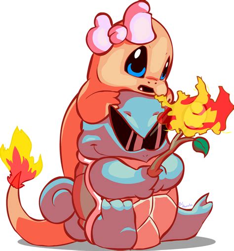 Charmander And Squirtle By Zaxlin On Deviantart