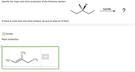 Solved Identify The Major And Minor Product S Of The Chegg