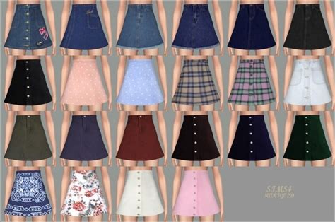 High Waist A Line Skirt At Marigold Sims 4 Updates