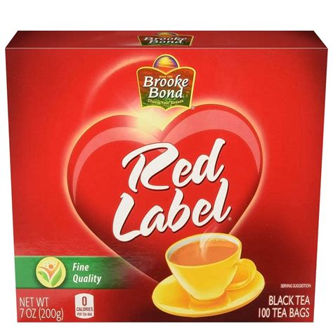 Brooke Bond Red Label Black Tea 100 Tea Bags Fine